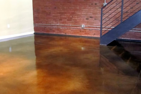 Beautiful Acid Stained Concrete Floors in Tulsa